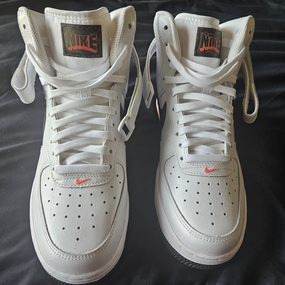 Nike White and Black High-Top Sneakers